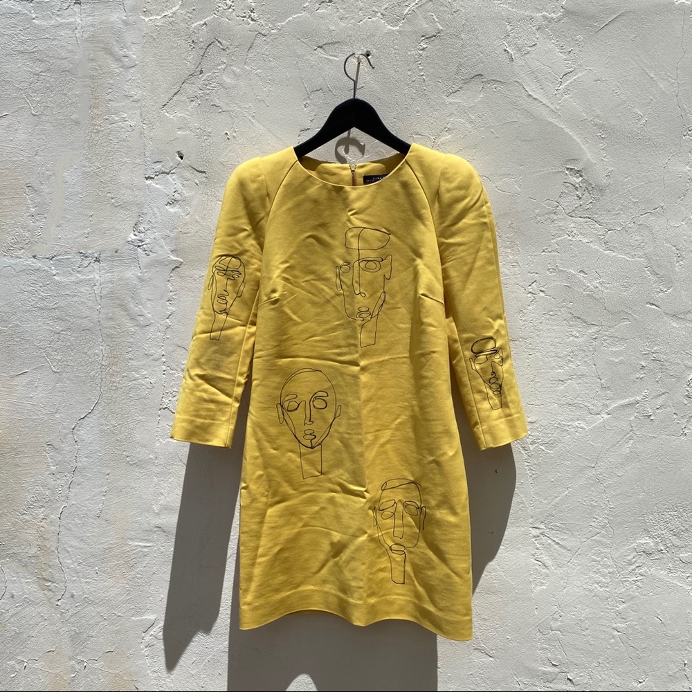 Bright Warm Yellow Structural Shoulder Dress - image 5